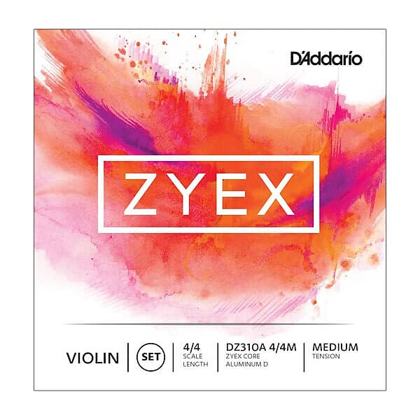 D'Addario Zyex Violin Strings - 4/4 scale; medium tension image 1