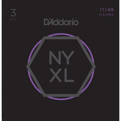 3 Sets of D'Addario NYXL1149 Nickel Wound Medium Electric Guitar Strings NYXL (11-49) image 3