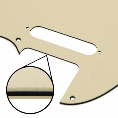 Carmedon 8 Holes Tele Electric Guitar Pickguard Scratch Plate for Fender USA/Mexican Made Telecaster Modern Style Guitar Parts (3 ply Cream) 2023 - Cream image 2
