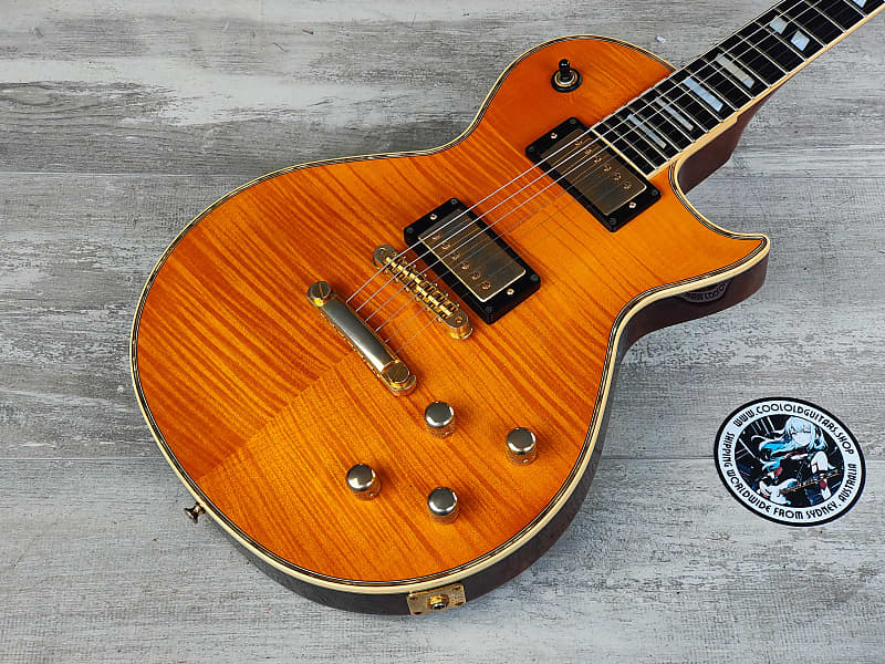 1996 Greco Japan LG-120 Eclipse Style Les Paul w/Gibson Pickups (Flame  Amber) | Reverb Australia