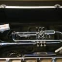 New! Blessing BTR-1277S Silver plated, case, mouthpiece | Gamonbrass trumpet