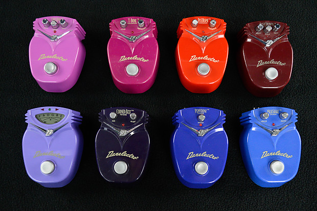Danelectro Various effect pedals and board case Reverb
