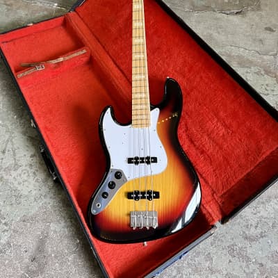 LEFTY! -Fender Jazz Bass JB-75 LH 2012 - Sunburst 1975 reissue left handed original MIJ Japan image 3