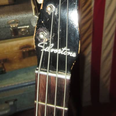 ~1961 Silvertone U-1 Bass Black w Original Hardshell Case image 3