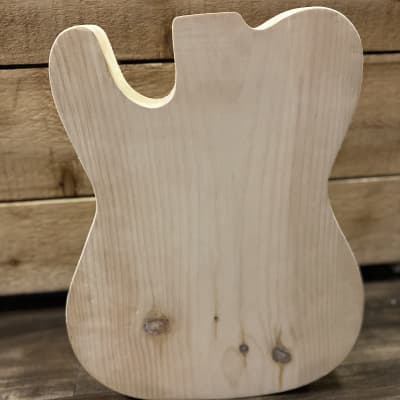 SGM DIY Project Guitar Body Unrouted Spruce image 2