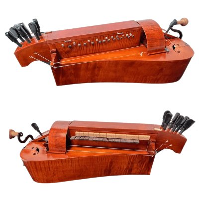 Hand Made maple wood Song brand 6 strings 23 keys Hurdy Gurdy .Free with case for sale