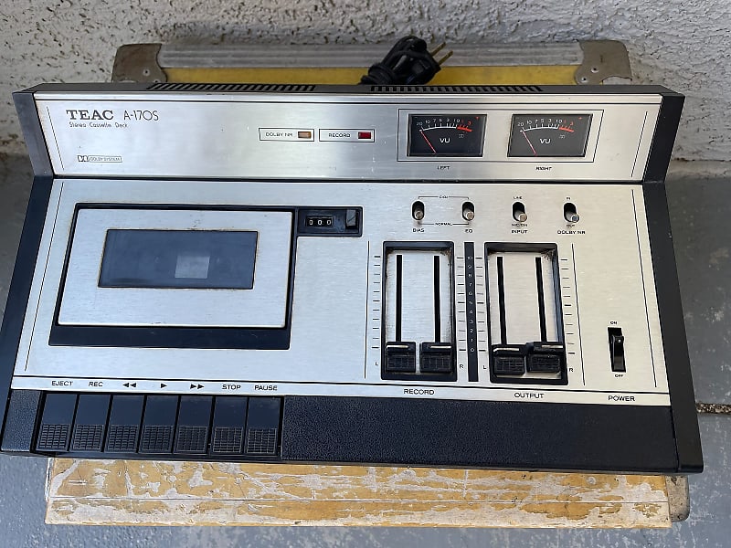 Vintage Teac A-170S Top-Loading Cassette Deck For Parts Or Repairs  			
