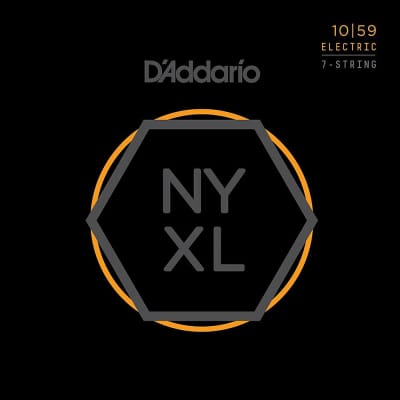 D'Addario NYXL1059 Nickel Wound 7-String Regular Light Electric Guitar Strings NYXL (10-59) image 3