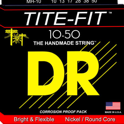 DR MH10 Electric Guitar Strings 10-50 Tite Fit medium heavy image 1