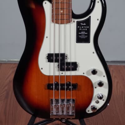 Fender Player Plus Precision Bass, 3-Color Sunburst w/ Deluxe Gig Bag for sale