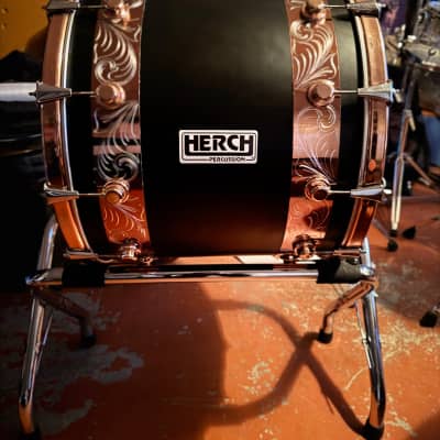 Herch Black Copper Engraved Tambora 24'' Bass Drum image 2