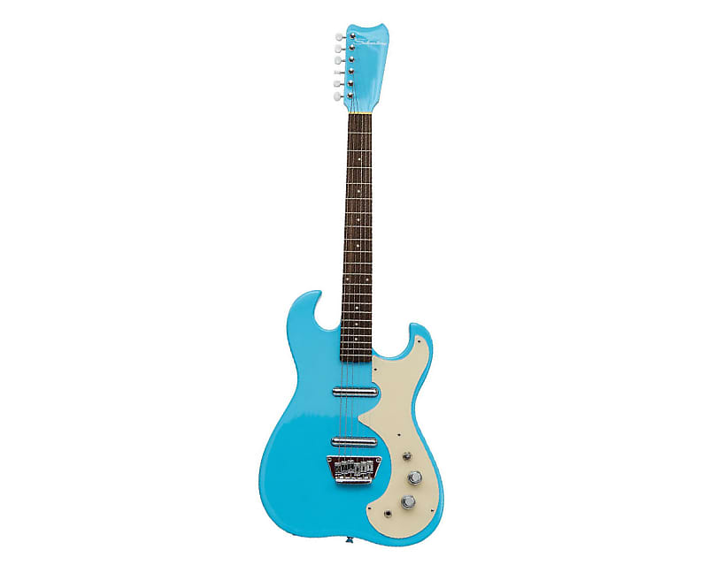 Silvertone 1449 Series Double Cut Guitar - Light Blue | Reverb