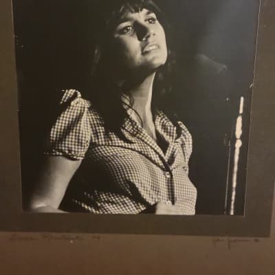 Original 1974 Linda Ronstadt Concert Photo By John Godwin Signed In Pencil and Dated for sale