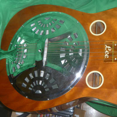 Lee Luthier built Resonator (Square Neck Six String) 2005 Lightly Flamed Maple image 23