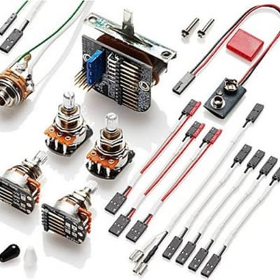 EMG 3-Pickup Active Solderless Conversion Wiring Kit - Short Shaft image 1