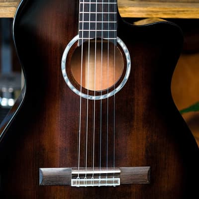 Cordoba Fusion 5 Sonata Burst Acoustic-Electric Cutaway Nylon String Guitar, Fusion Series image 8