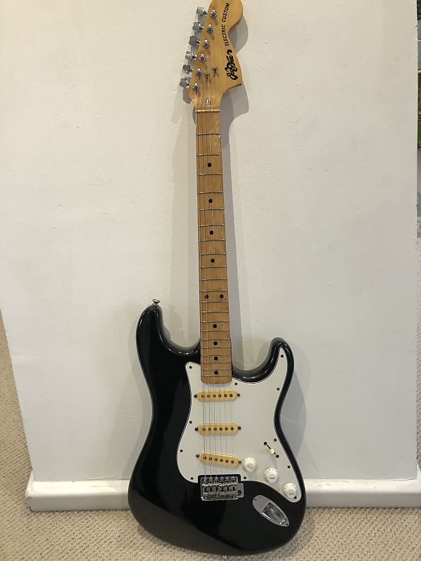 Joodee Electric custom stratocaster 1970-1973 - Black | Reverb