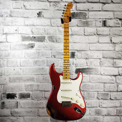Fender Custom Shop Ltd 56 Stratocaster Heavy Relic – Super Faded Aged Candy Apple Red over 2-Tone Sunburst for sale