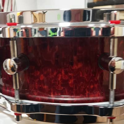 Sonor Delite  Snare Drum 14"x5"- Red  Birdseye Cherry image 3