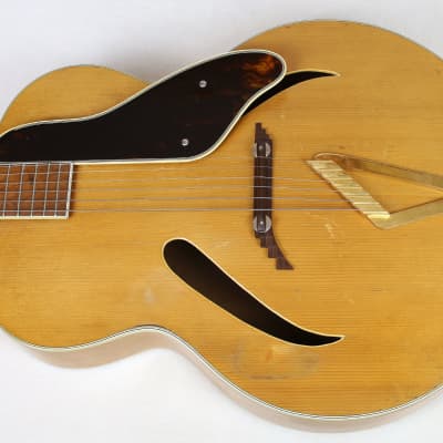 Vintage 1943 GRETSCH Synchromatic 160 Acoustic Archtop w/Cat's Eye F-Holes, Natural Finish image 2