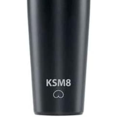 Shure KSM8 Dualdyne Vocal Microphone - Cardioid Dynamic Mic with 2 Ultra Thin Diaphragms and Reverse Airflow Technology for Unmatched Control of Proximity Effect, Presence Peaks, and Bleed - Black image 1