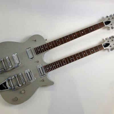 Gretsch G5566 Jet Double Neck 2013 Silver Sparkle for sale