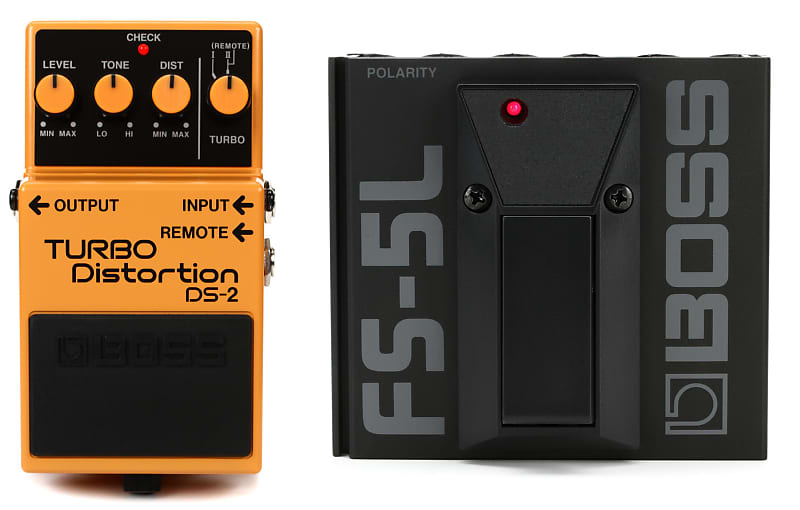 Boss DS 2 Turbo Distortion Pedal Bundle With Boss FS 5L Reverb   K5dqxepxagbodfkkbvz6 