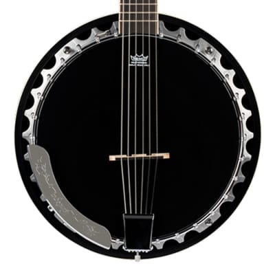 Ortega Guitars OBJ350/6-SBK Raven Series 6-String Banjo - Black image 4