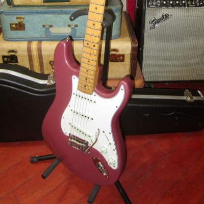 1994 Fender American Standard Stratocaster Burgundy Mist w/ Matching Headstock image 2