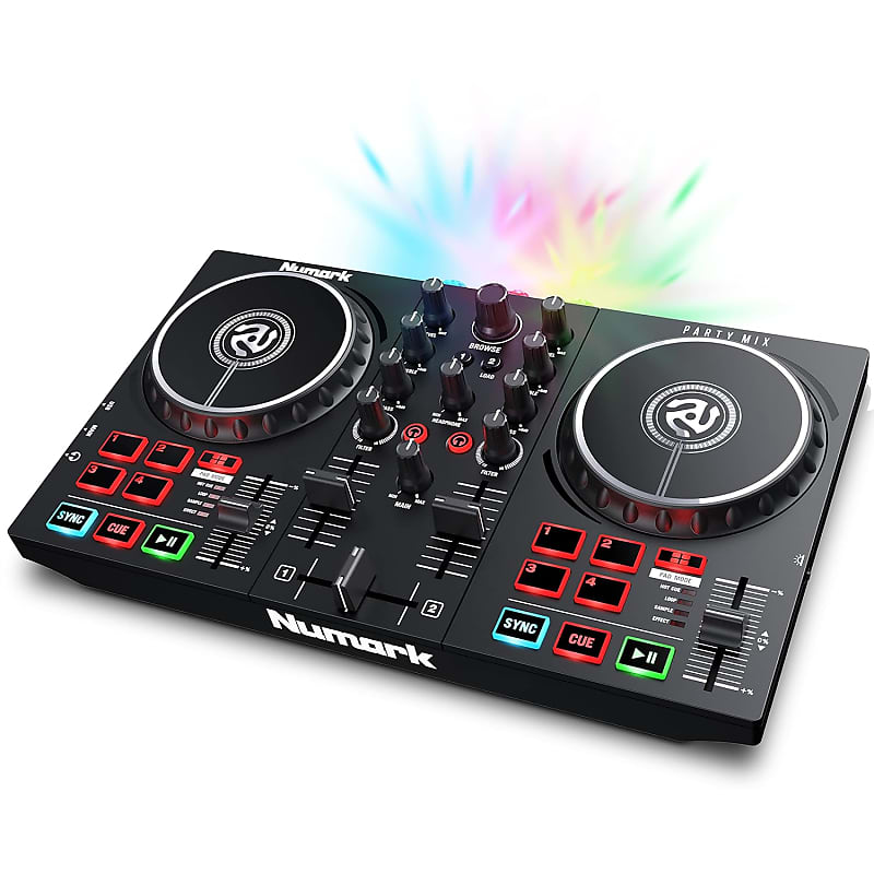 6-Channel Professional DJ Audio Mixer, DJ Controller Sound Mixer DSP 16  Preset Effects, Ideal for Home Party and Karaoke