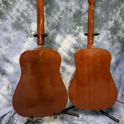 Vintage Pair of 1990's Korean Drifter Acoustic Guitar Projects 12 and 6 String U-Fix Parts Luthier image 8