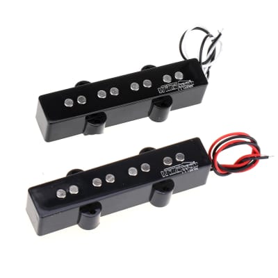 Wilkinson Variable Gauss Ceramic Traditional Jazz Bass Pickups Set for JB Style Electric Bass Black image 2