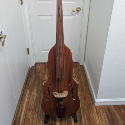 4 String 1/2 Scale  Natural Finish Electric Upright Bass image 2