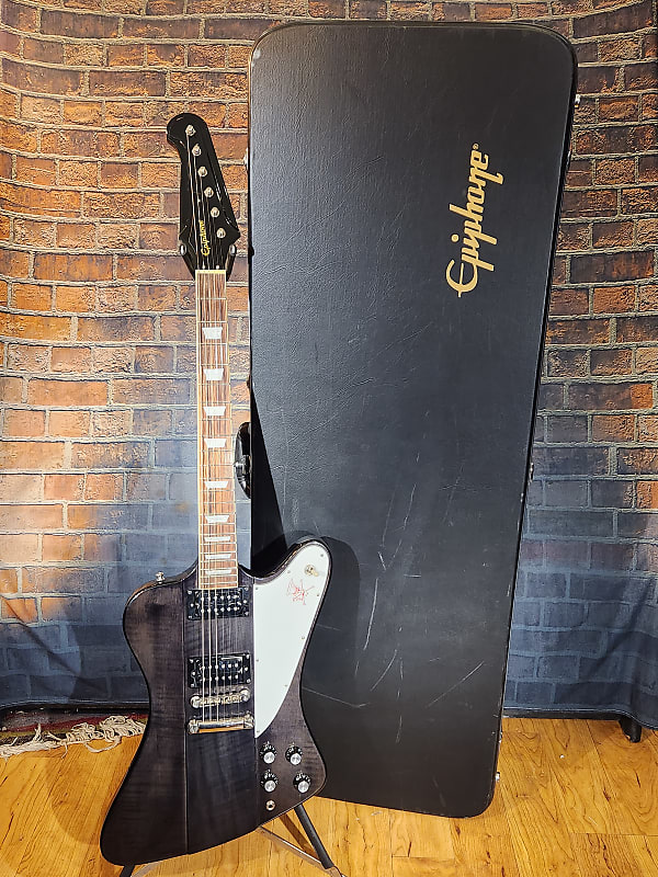 Epiphone Slash Signature Firebird Trans Black w/ OHSC & CoA | Reverb