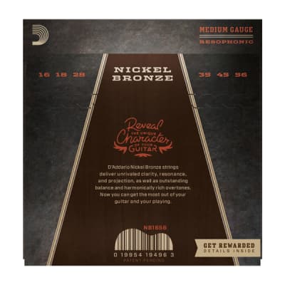 D'Addario Nickel Bronze Acoustic Guitar Strings, Resophonic Guitar, 16-56 image 2