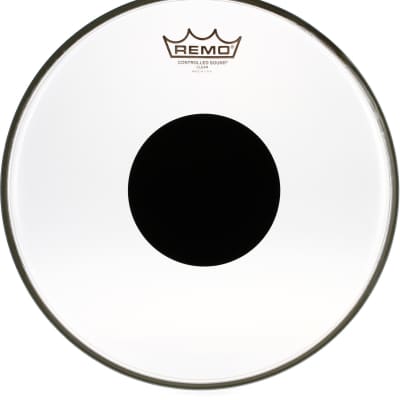Remo Ambassador Clear Drumhead - 13 inch  Bundle with Remo Controlled Sound Clear Drumhead - 12 inch - with Black Dot image 3