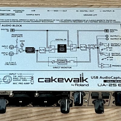 CAKEWALK by Roland UA-25EX 24-bit/96 kHz USB Audio Capture | Reverb