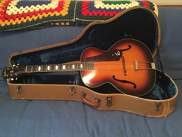 1958 Epiphone Zenith Acoustic Archtop with Hard Case Reverb