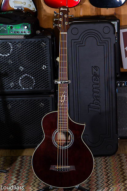 Ibanez EWB205WNE 2015 Natural 5 string acoustic bass guitar Full Scale w Fishman Exotic Wood