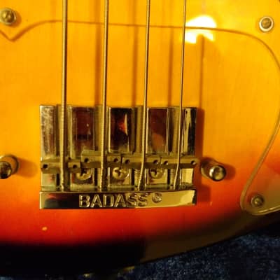 Teisco Bass Guitar 1960s Red Sunburst image 3