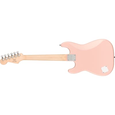 Squier (Fender) Mini Stratocaster Guitar, Laurel Fingerboard, Shell Pink image 4