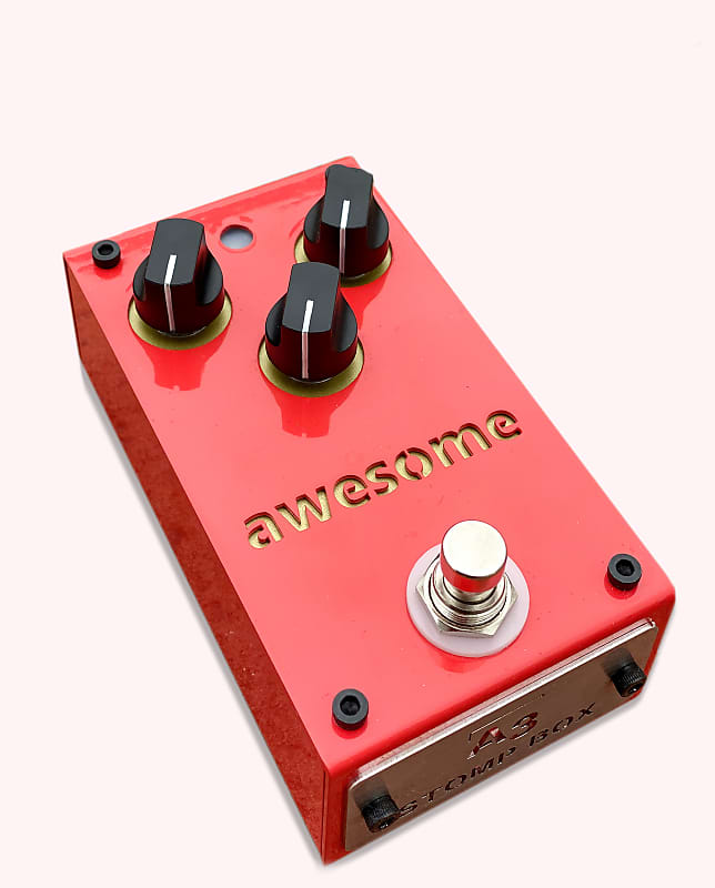 送料無料 お 2020 Effector Overdrive AWESOME STOMPBOX A3 Fiesta Reverb | Red ギター