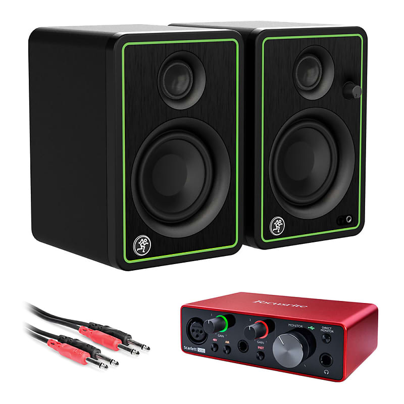 Mackie CR3X Series 3" Studio Monitors (Pair) with Focusrite Reverb
