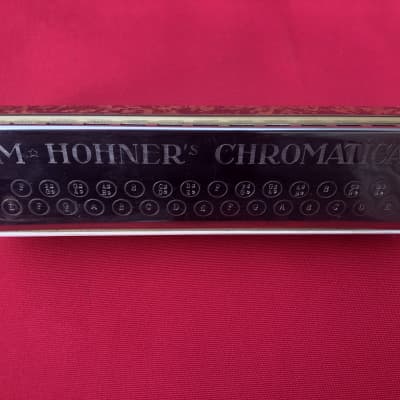 Rare Hohner SN265 Early 1900's Chromatica Double Base Harmonica in Original Box image 7