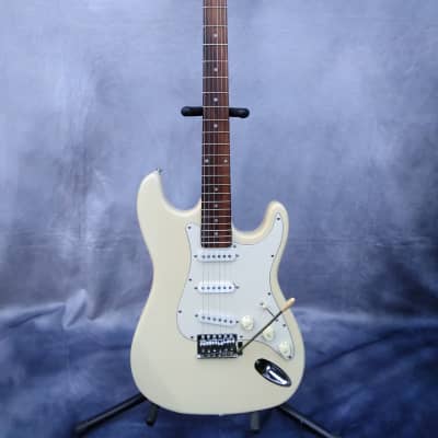 Unbranded Vintage Stratocaster Style Electric Guitar 1990s? - Ivory image 2