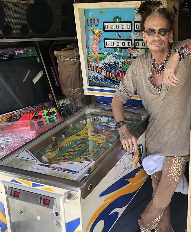 Aerosmith, Steven Tyler's "Surf Champ" Vintage 1970s Pinball Machine. image 1