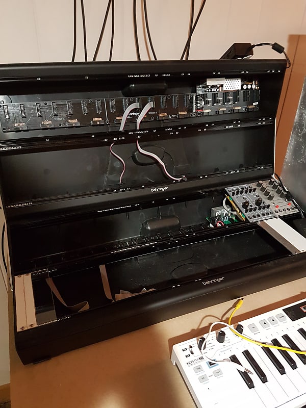 Behringer Eurorack Go Case x2 with Tip Top Mantis Bracket Get 560 HP of  Euro rack space!