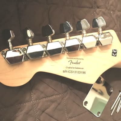2013,Squier By Fender Bullet Electric Guitar Neck with/Tuners/Neck Plate&Screws,Clean. image 5