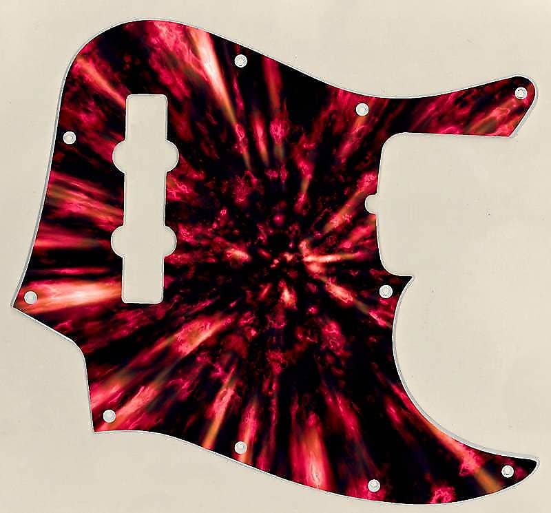Graphical pickguard Fender Jazz Bass Jbass Standard Explosive Reverb