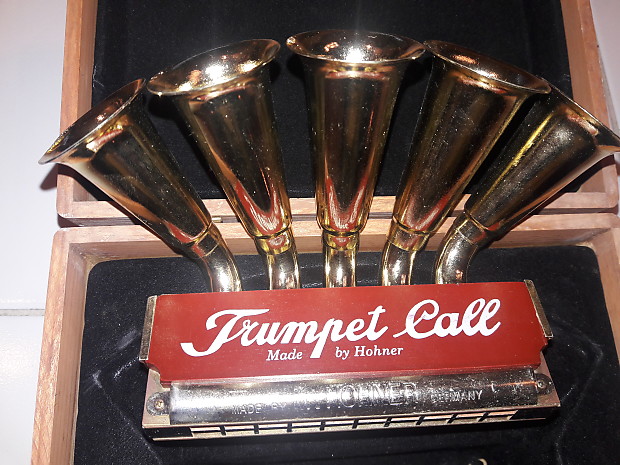 ORIGINAL HOHNER TRUMPET CALL HARMONICA WITH ORIG BOX NEAR